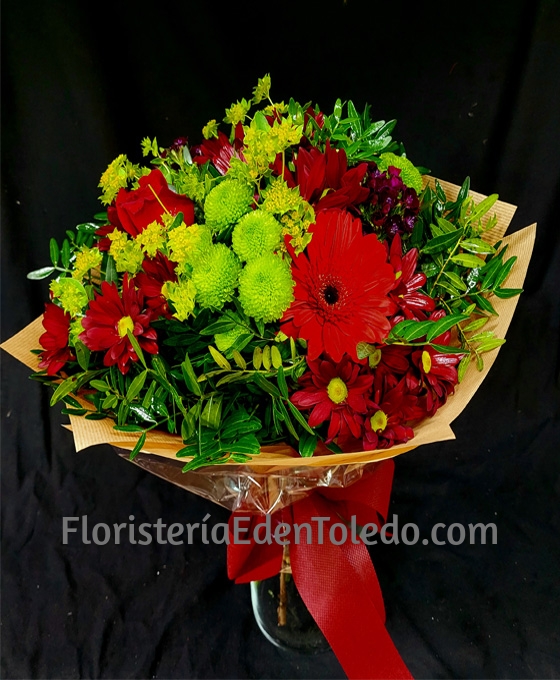 Ramo 12 Rosas Rojas - Floristería La Rosa de Oro